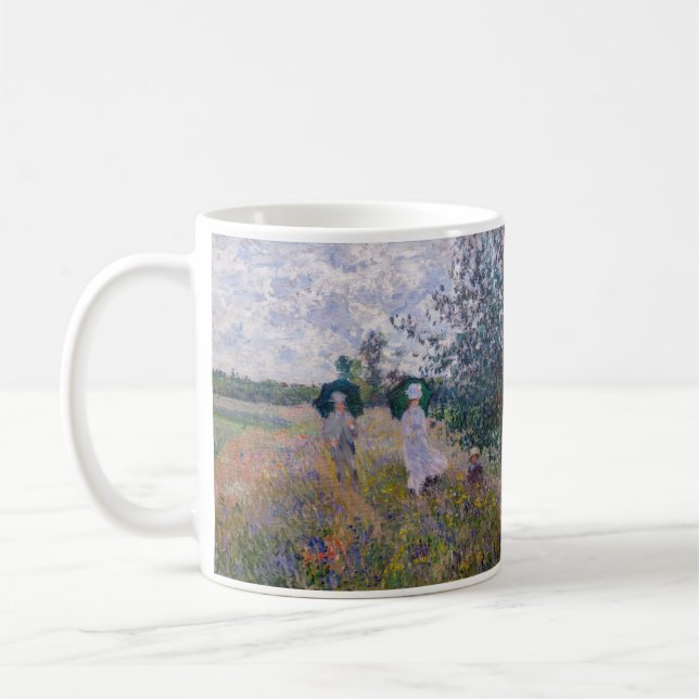 Claude Monet - Promenade near Argenteuil Coffee Mug (Left)