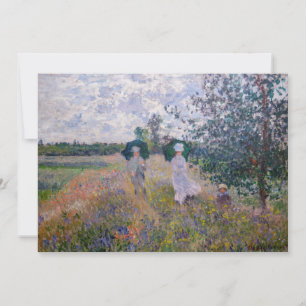 Claude Monet - Promenade near Argenteuil Invitation