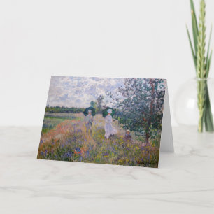 Claude Monet - Promenade near Argenteuil Letterpress Thank You Card