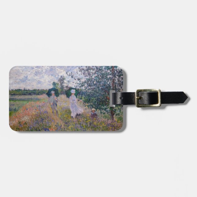 Claude Monet - Promenade near Argenteuil Luggage Tag (Front Horizontal)