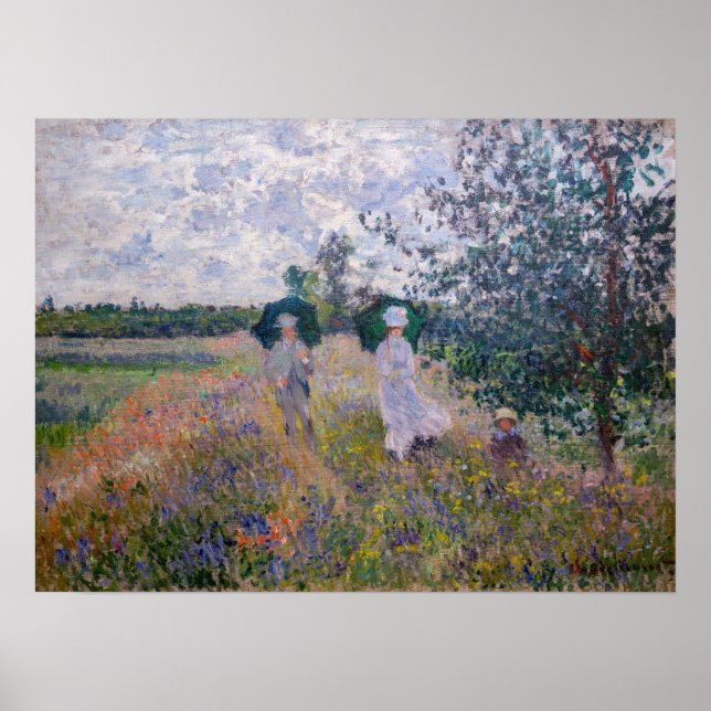 Claude Monet - Promenade near Argenteuil Poster (Front)