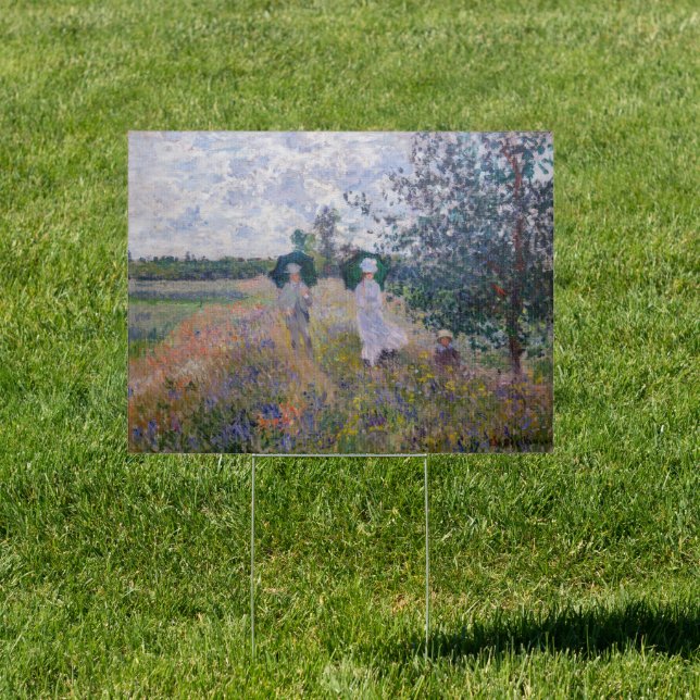 Claude Monet - Promenade near Argenteuil Sign (Insitu)