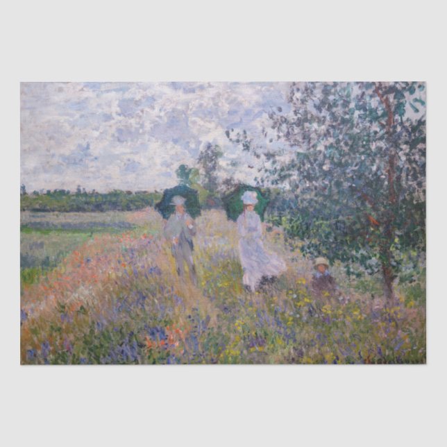 Claude Monet - Promenade near Argenteuil Tissue Paper (Front)
