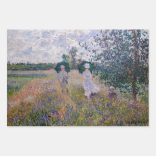 Claude Monet - Promenade near Argenteuil Wrapping Paper Sheets