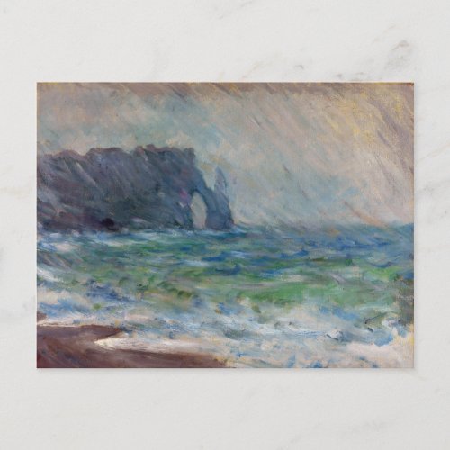 Claude Monet Rainfall Etretat Normandy France Postcard