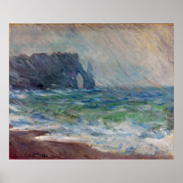 Claude Monet Rainfall Etretat Normandy France Poster (Front)