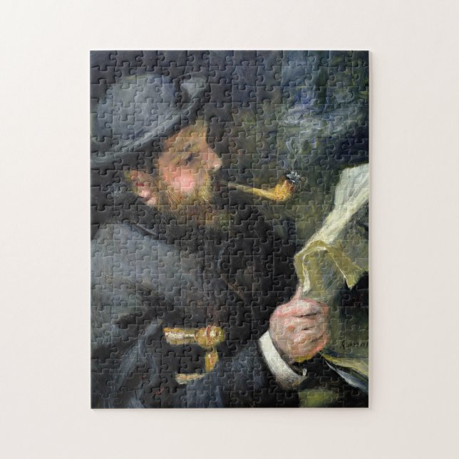 Claude Monet Reading - Pierre Auguste Renoir Jigsaw Puzzle (Vertical)