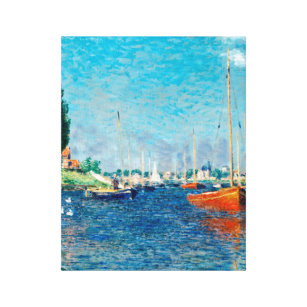 Claude Monet - Red Boats, Argenteuil Canvas Print