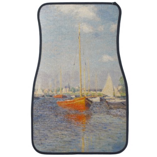 Claude Monet Red Boats Argenteuil Car Floor Mat
