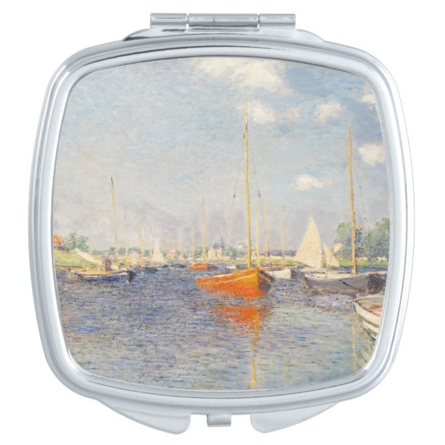 Claude Monet. Red Boats, Argenteuil Compact Mirror (Front)