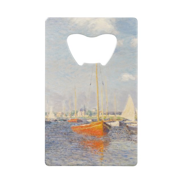 Claude Monet. Red Boats, Argenteuil Credit Card Bottle Opener (Front)