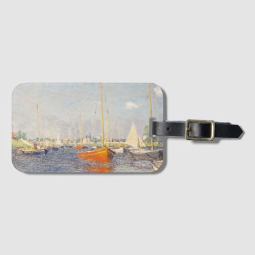 Claude Monet Red Boats Argenteuil Luggage Tag