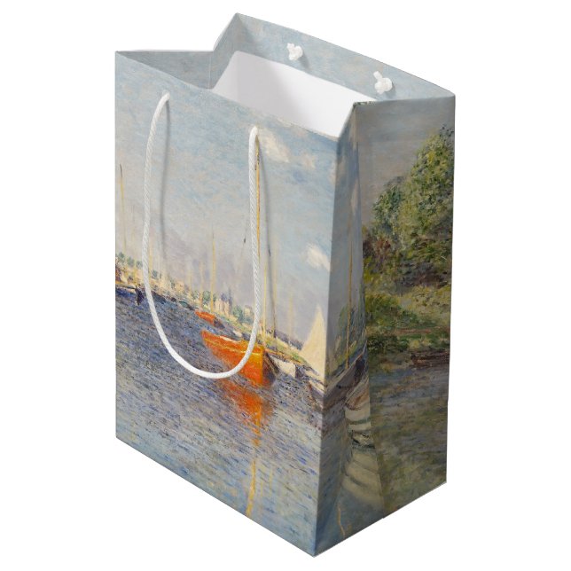 Claude Monet. Red Boats, Argenteuil Medium Gift Bag (Back Angled)