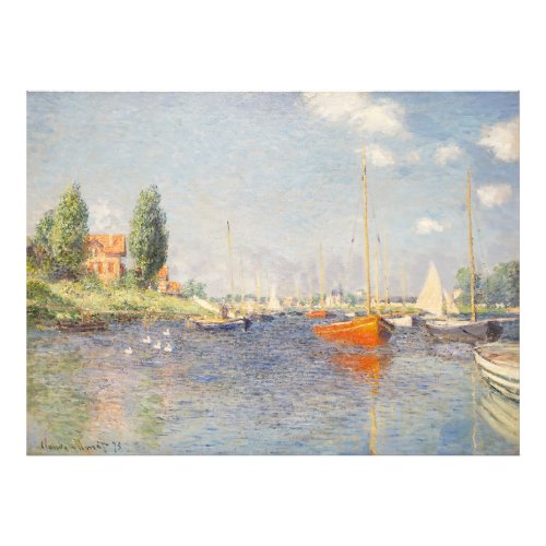 Claude Monet Red Boats Argenteuil Photo Print