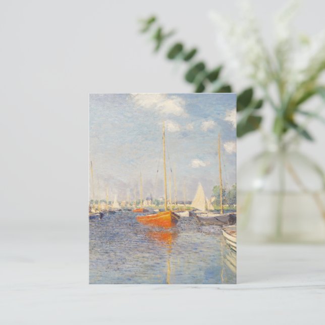 Claude Monet. Red Boats, Argenteuil RSVP Card (Standing Front)