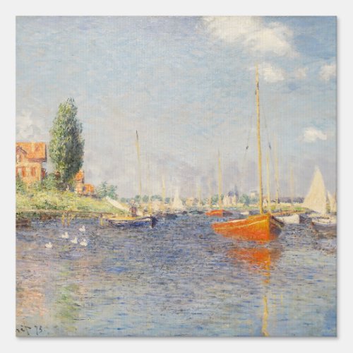 Claude Monet Red Boats Argenteuil Sign