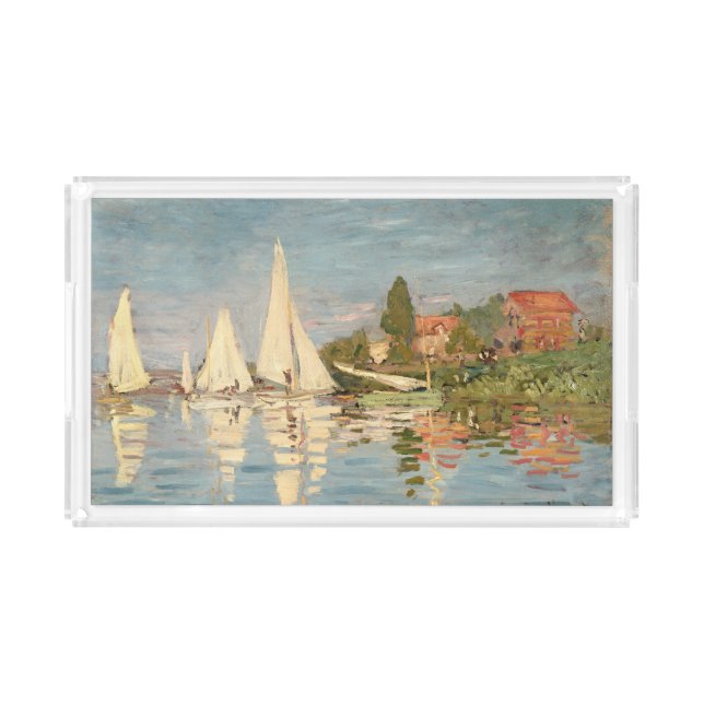 Claude Monet | Regatta at Argenteuil, c.1872 Acrylic Tray (Front)