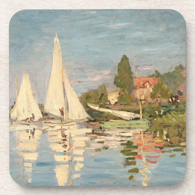 Claude Monet | Regatta at Argenteuil, c.1872 Beverage Coaster (Front)