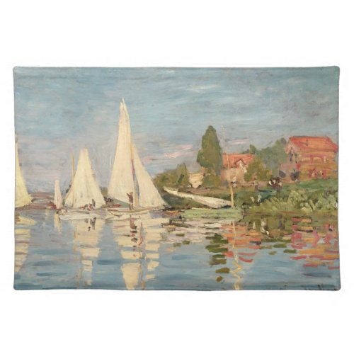 Claude Monet  Regatta at Argenteuil c1872 Cloth Placemat