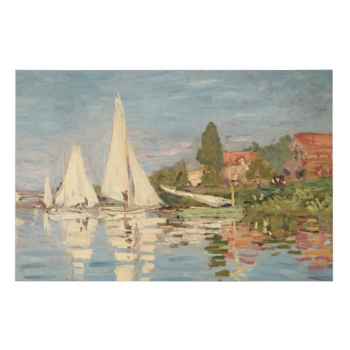 Claude Monet  Regatta at Argenteuil c1872 Faux Canvas Print