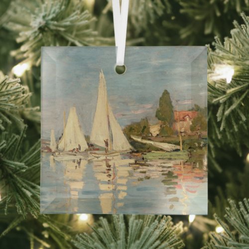 Claude Monet | Regatta at Argenteuil, c.1872 Glass Ornament
