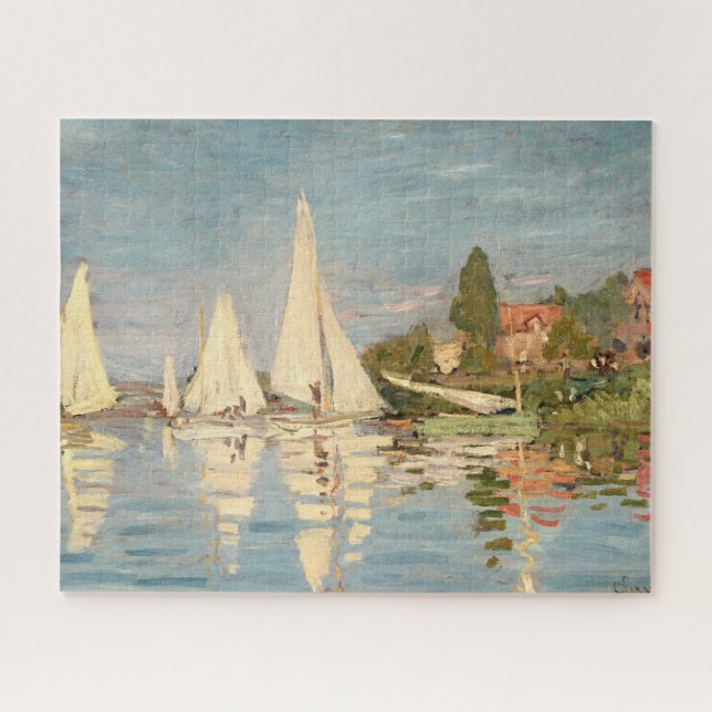 Claude Monet | Regatta at Argenteuil, c.1872 Jigsaw Puzzle (Horizontal)