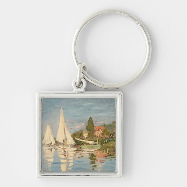 Claude Monet | Regatta at Argenteuil, c.1872 Keychain (Front)