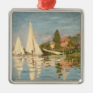 Claude Monet Regatta at Argenteuil, c.1872 Metal Ornament