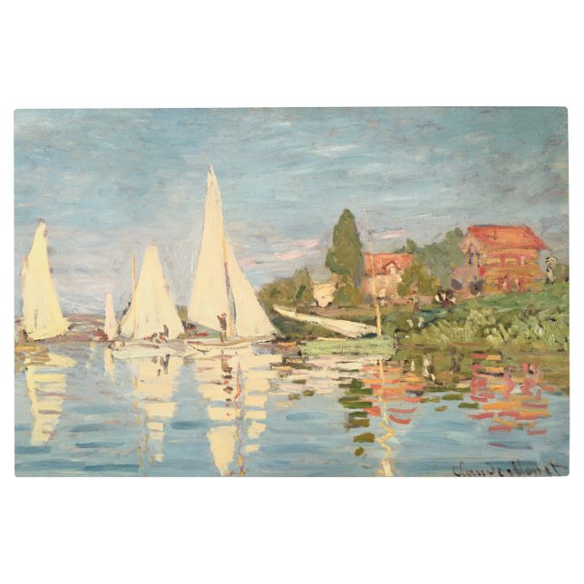 Claude Monet | Regatta at Argenteuil, c.1872 Metal Print (Front)