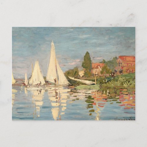 Claude Monet  Regatta at Argenteuil c1872 Postcard