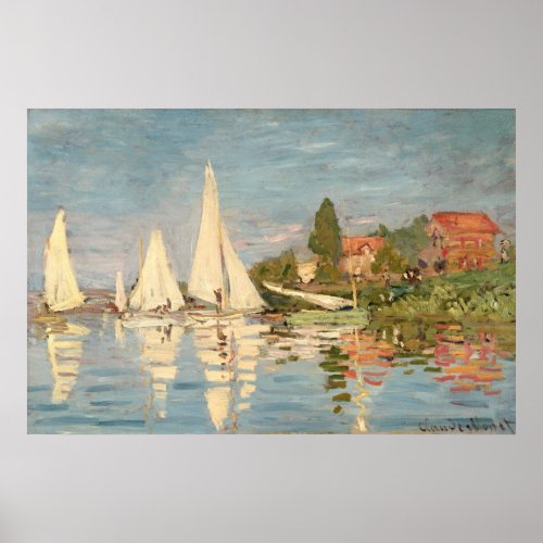 Claude Monet  Regatta at Argenteuil c1872 Poster
