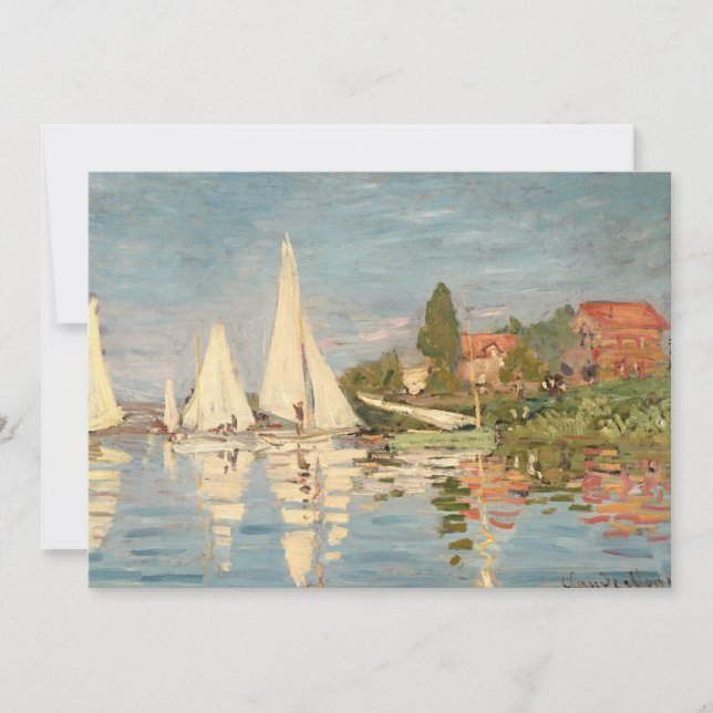 Claude Monet | Regatta at Argenteuil, c.1872 Thank You Card (Front)