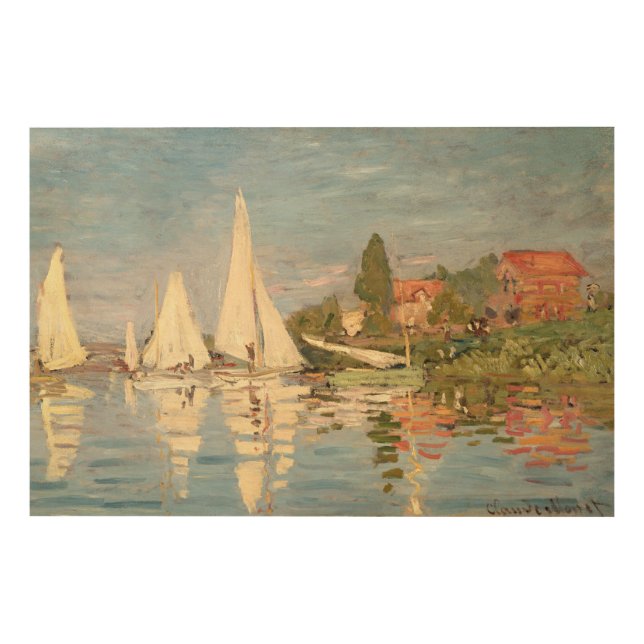 Claude Monet | Regatta at Argenteuil, c.1872 Wood Wall Art (Front)