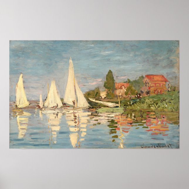 Claude Monet | Regatta at Argenteuil Poster (Front)