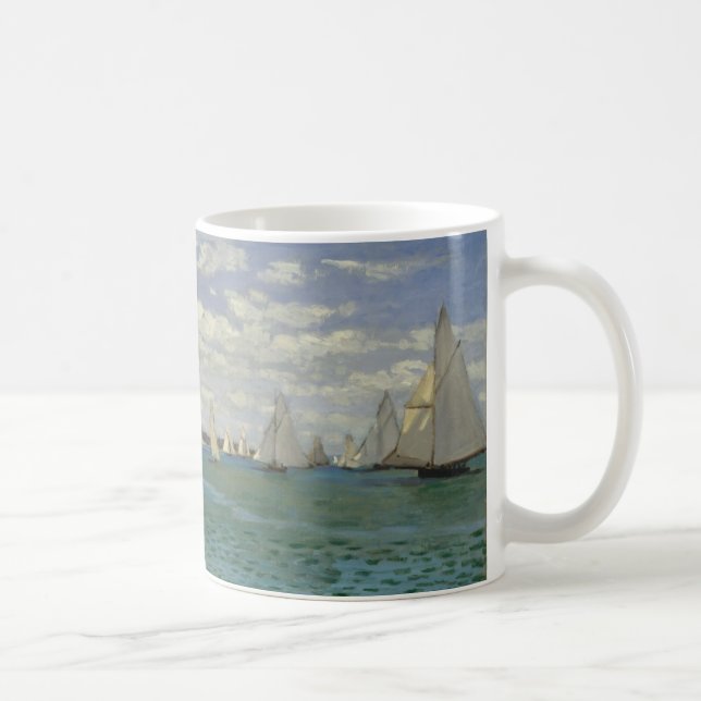 Claude Monet | Regatta at Sainte-Adresse Coffee Mug (Right)