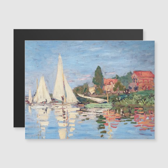 Claude Monet - Regattas Argenteuil Magnetic Card (Front/Back)