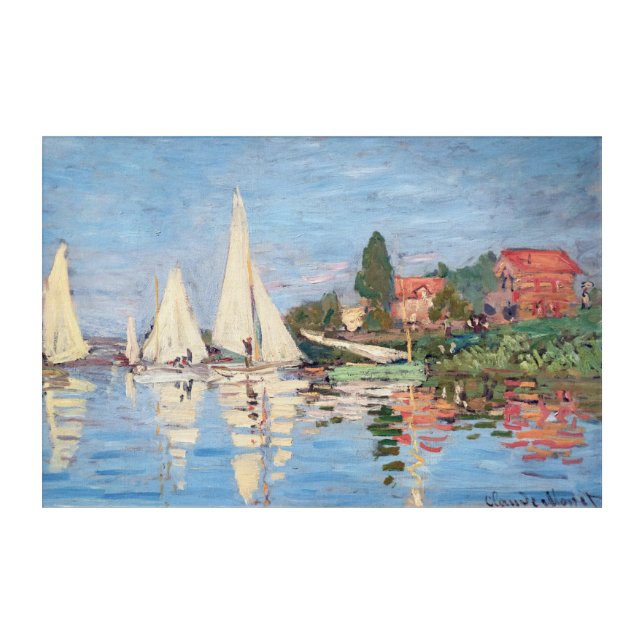 Claude Monet - Regattas at Argenteuil Acrylic Print (Front)