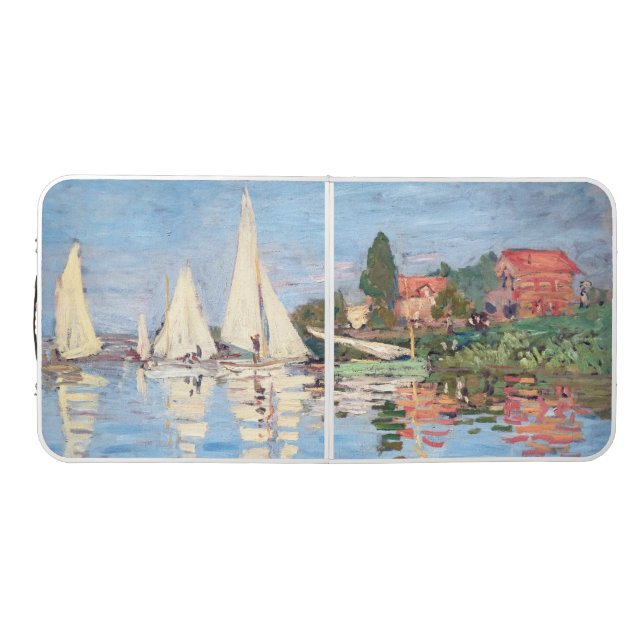 Claude Monet - Regattas at Argenteuil Beer Pong Table (Top)