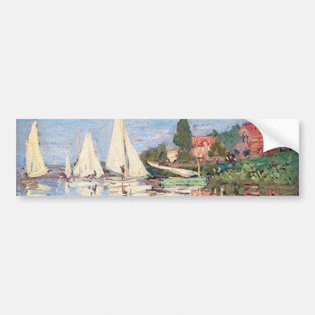 Claude Monet - Regattas at Argenteuil Bumper Sticker (Front)