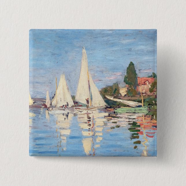 Claude Monet - Regattas at Argenteuil Button (Front)