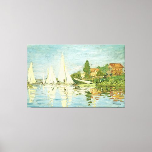 Claude Monet Regattas at Argenteuil Canvas Print
