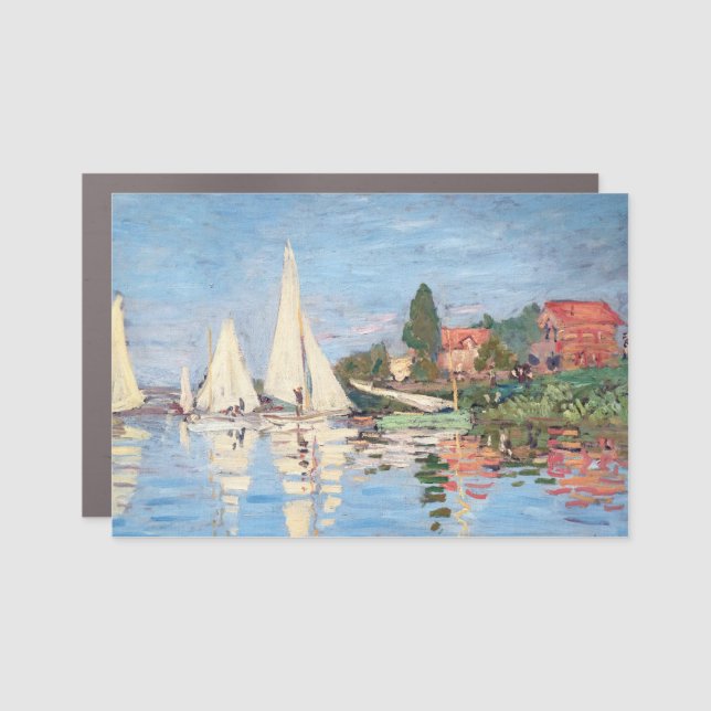 Claude Monet - Regattas at Argenteuil Car Magnet (Front)