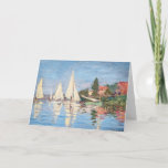 Claude Monet - Regattas at Argenteuil Card<br><div class="desc">Regattas at Argenteuil,  Regates a Argenteuil. By Claude Monet in 1872.</div>