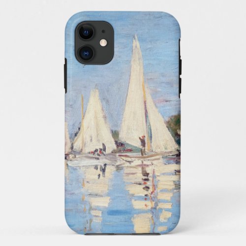 Claude Monet _ Regattas at Argenteuil iPhone 11 Case