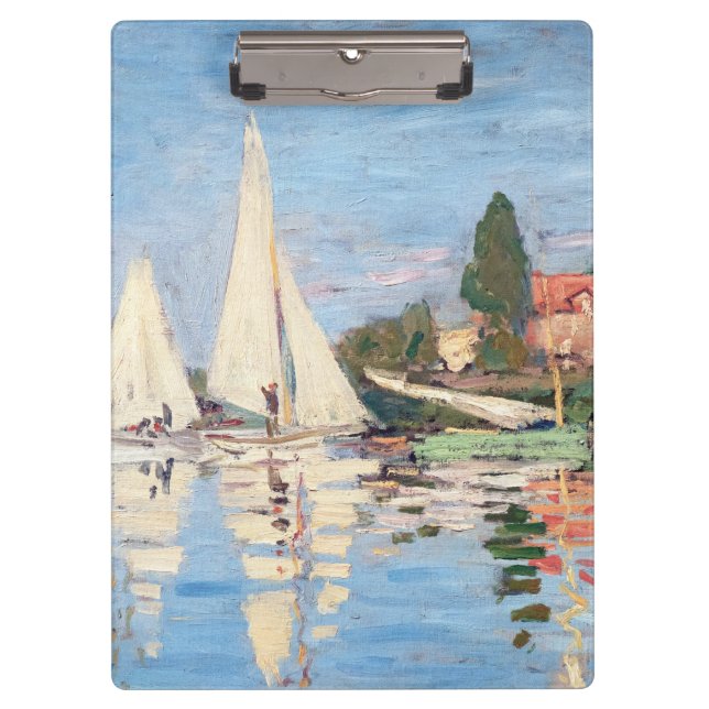 Claude Monet - Regattas at Argenteuil Clipboard (Front)
