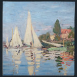 Claude Monet - Regattas at Argenteuil Cloth Napkin<br><div class="desc">Regattas at Argenteuil,  Regates a Argenteuil. By Claude Monet in 1872.</div>