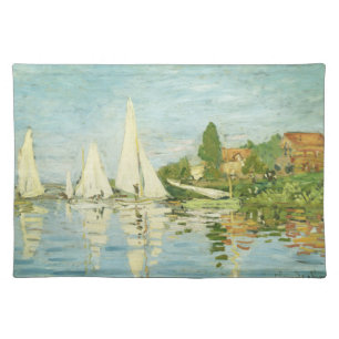 Claude Monet. Regattas at Argenteuil Cloth Placemat