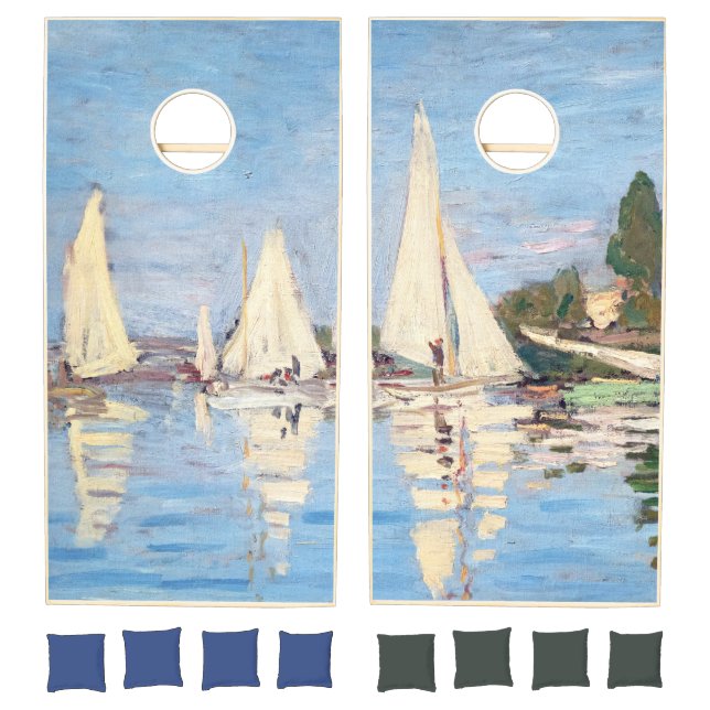Claude Monet - Regattas at Argenteuil Cornhole Set (Set)