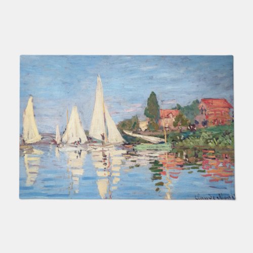 Claude Monet _ Regattas at Argenteuil Doormat