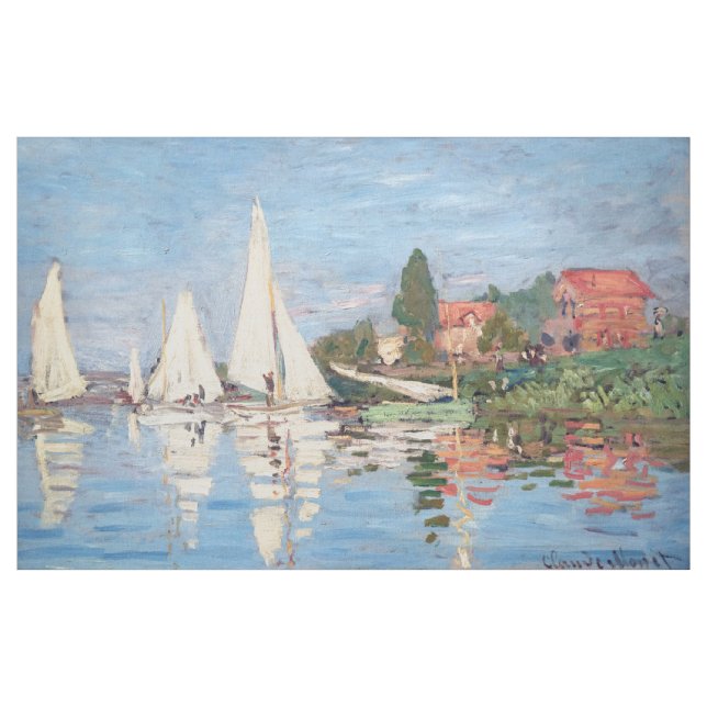 Claude Monet - Regattas at Argenteuil Fabric (Yard)